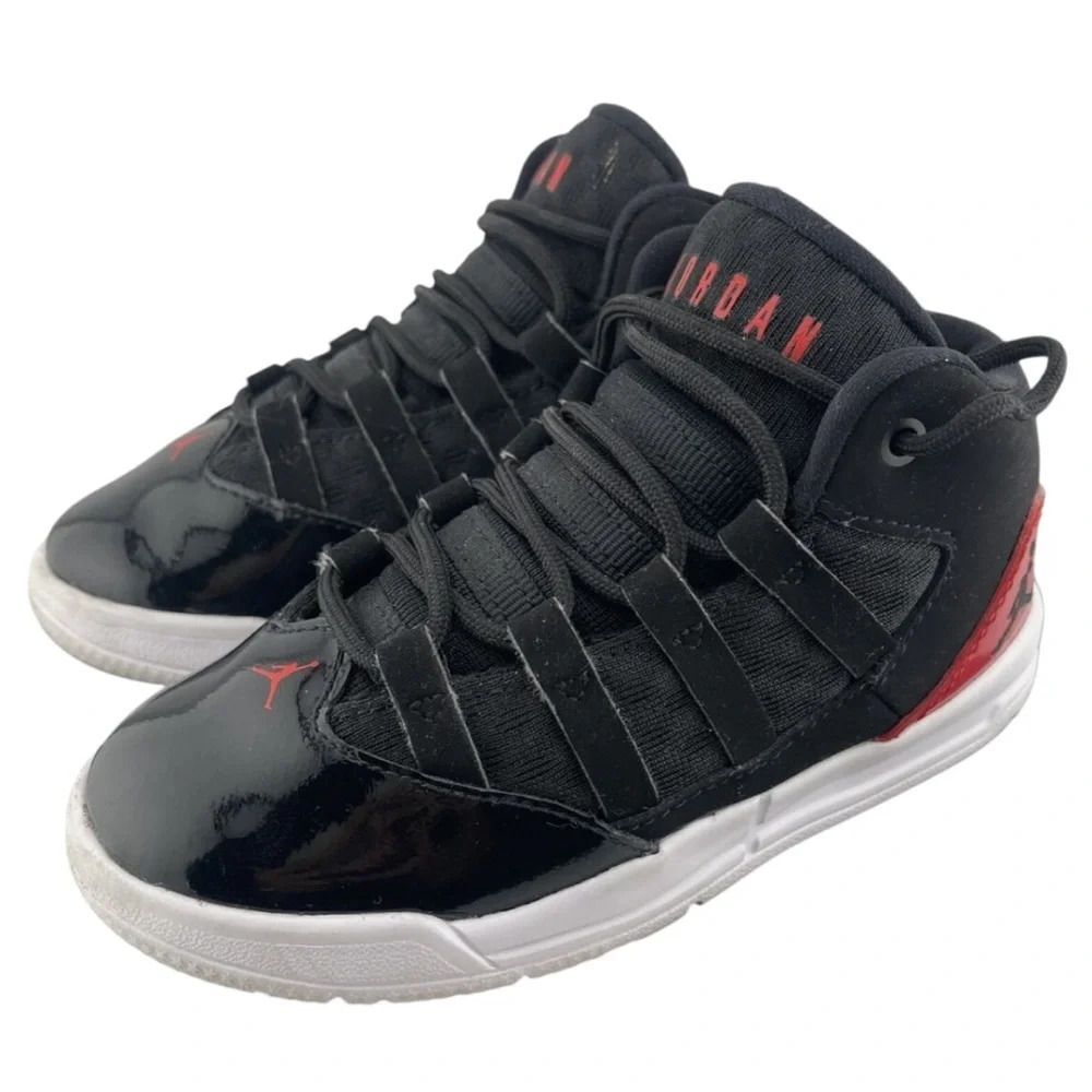 Nike Boy’s Jordan Max Aura (TD) Black & Red Sneakers| Size 10C